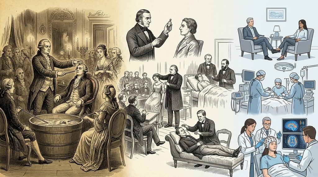 linha-do-tempo-historia-da-hipnose-1-1024x572 A Hipnose que a Ciência já comprovou (e que muita gente ainda ataca sem saber a História)