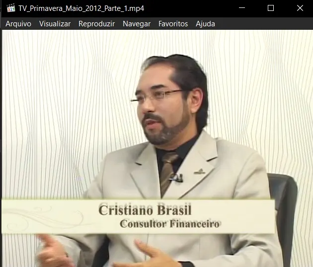 Cristiano Brasil em entrevista na TV Primavera em maio de 2012