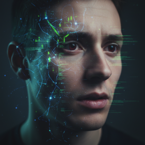 ChatGPT causou problemas de saúde mental em usuários, ilustrado por uma pessoa com expressão de ansiedade enquanto interage com um chatbot em uma tela.